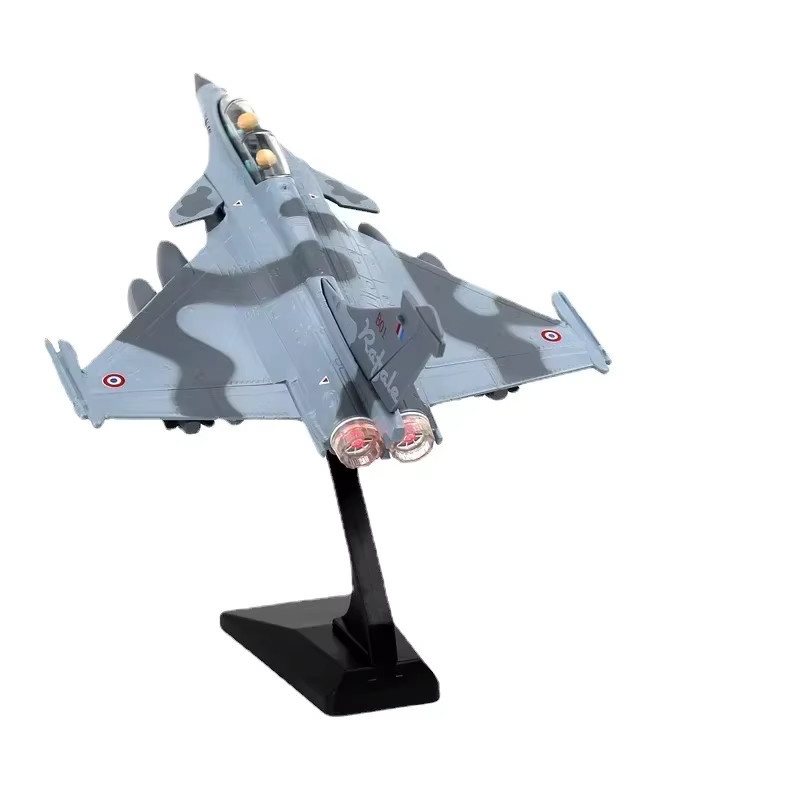 MAKEDA Dassault Rafale Alloy Fighter, Militärflugzeug Modell, Metall, Blau, Grau - Bild 2