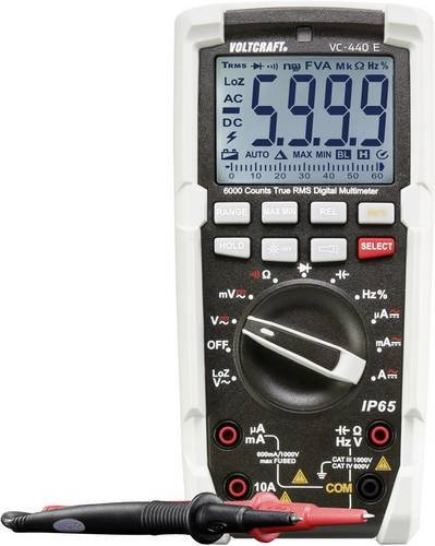 Voltcraft VC-440 E Digitales Hand-Multimeter, Strahlwassergeschützt IP65, CAT III 1000 V, CAT IV 600 V, 6000 Counts, Weiß - Bild 1