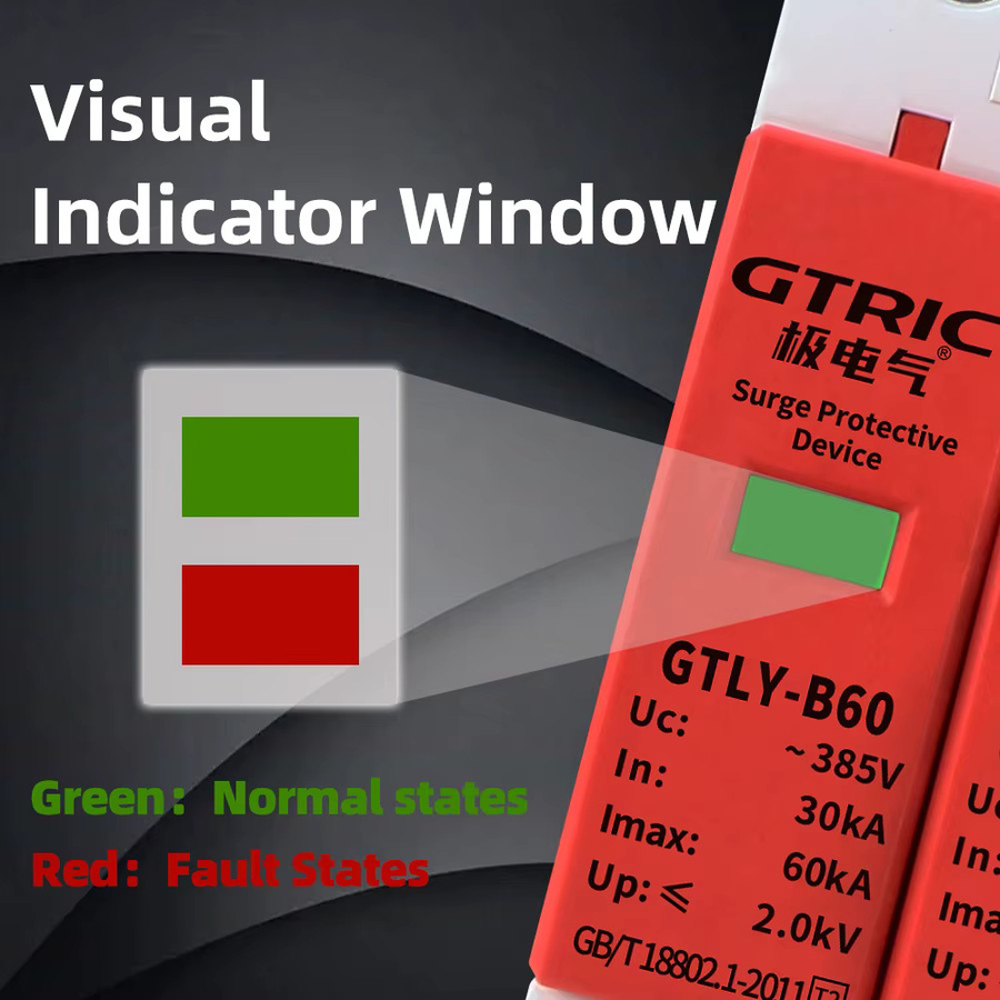 GTRIC House Lightning Überspannungsschutz AC SPD Niederspannungs-Ableitergerät 220V 385V - Bild 2