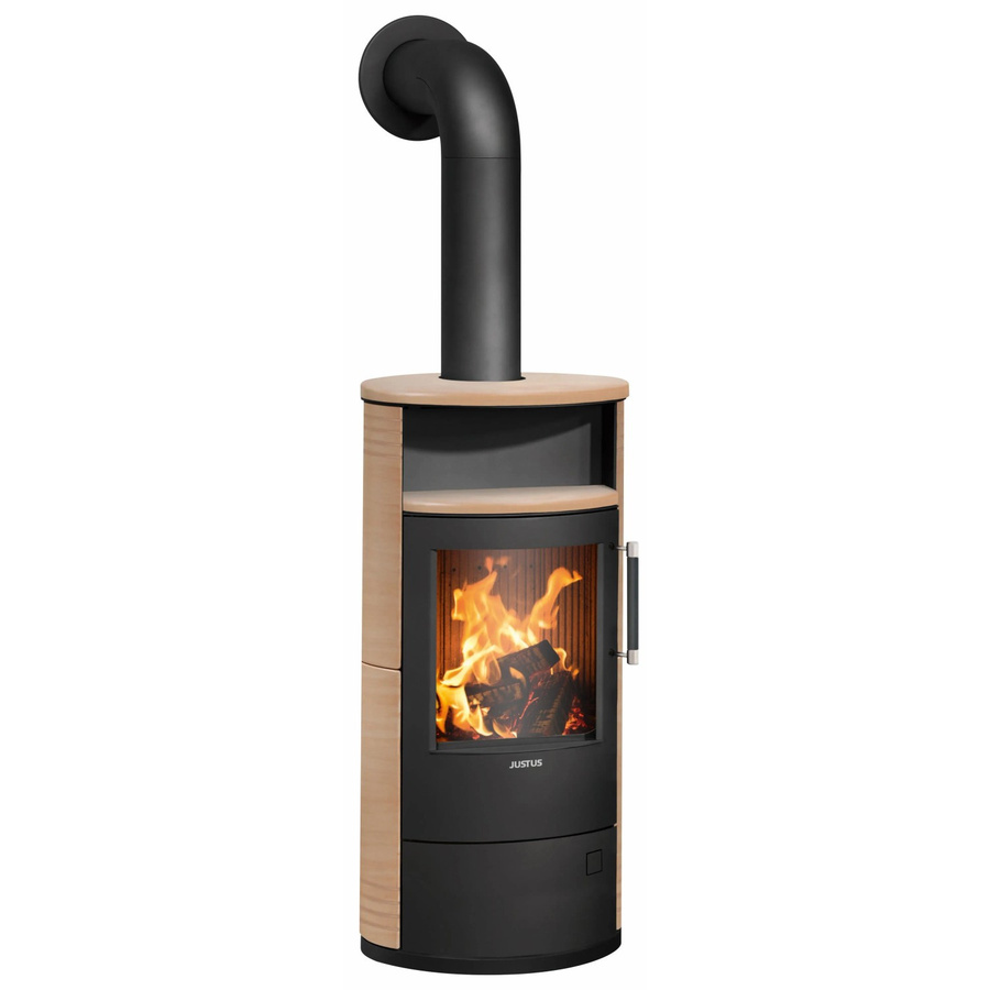 Justus Island 5 2.0 Kaminofen mit Keramik in Schwarz-Corretto mit 5 kW Leistung - Bild 2