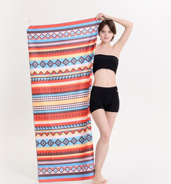 Shanika Chen Boho Mikrofaser Strandtuch multicolor, B: 40 cm, H: 60 cm - Bild 1