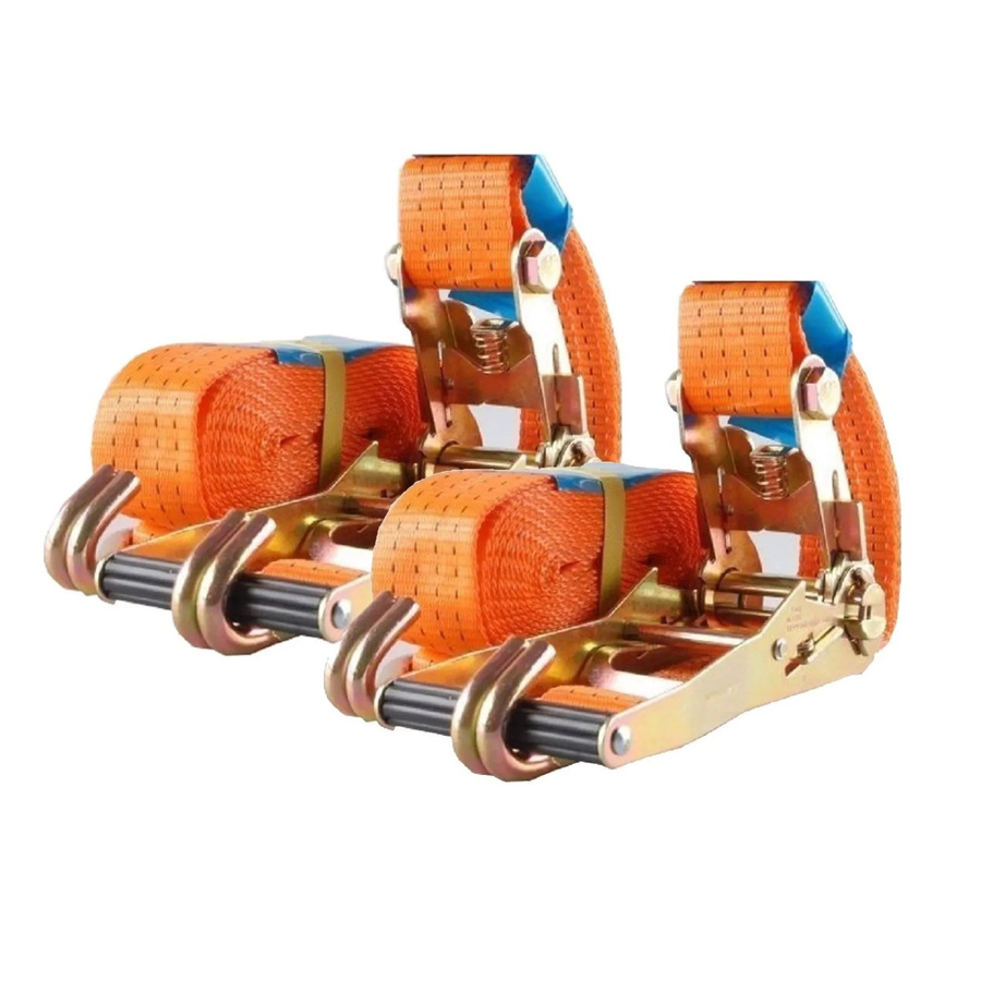 TRUTZHOLM Profi Ratschen Spanngurt Set 2-teilig, Orange, Länge: 6 m, Tragkraft: 4 t - Bild 2