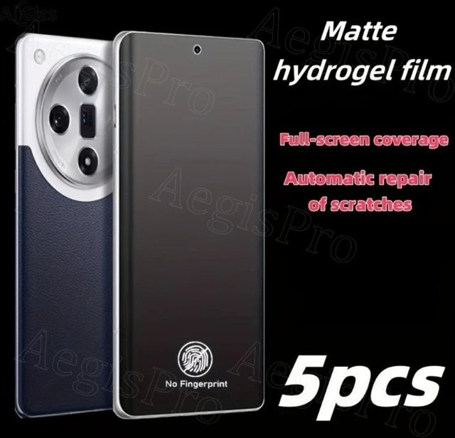 5 Stück matte Hydrogel-Displayschutzfolie für OPPO A3X-Serie und OPPO A3S, transparente kratzfeste Schutzfolie - Bild 1