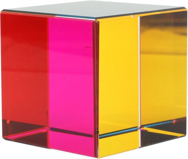 Shoemst Farbwürfel Optischer 6-Seiten-Würfel, Glas, transparent, multicolour, 50mm - Bild 1