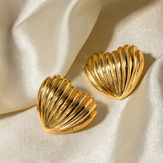 Ohrstecker Edelstahl, Goldfarbe, Damen, FOMALHAUT - Bild 1