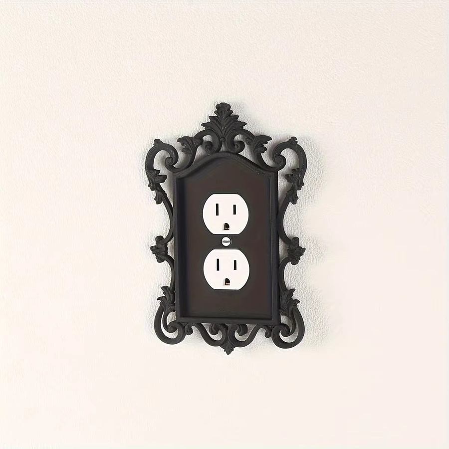 Gothic Wandpaneel aus schwarzem Kunststoff als dekorative Halloween-Dekoration für dein Zuhause oder Büro - Bild 2