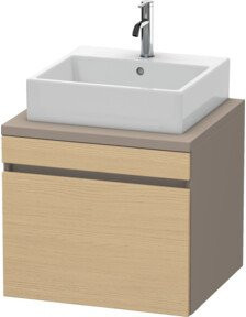 Duravit Waschtischunterschrank DuraStyle in Beige mit einem Auszug, Breite: 60 cm, Tiefe: 54,8 cm, Höhe: 51,2 cm - Bild 1