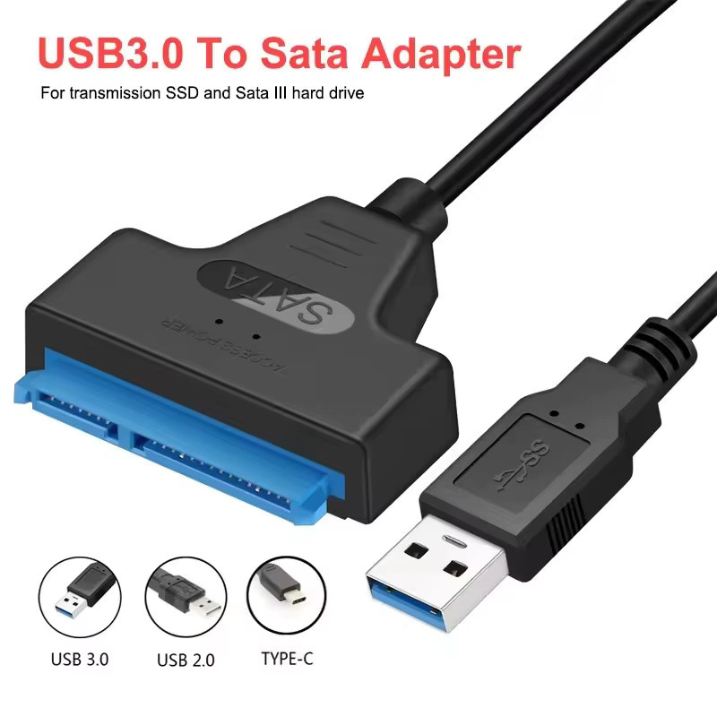OUIO USB-C zu SATA III Festplattenadapter für 2,5 Zoll HDD und SSD, USB 3.0 Konverter Kabel in Schwarz - Bild 2