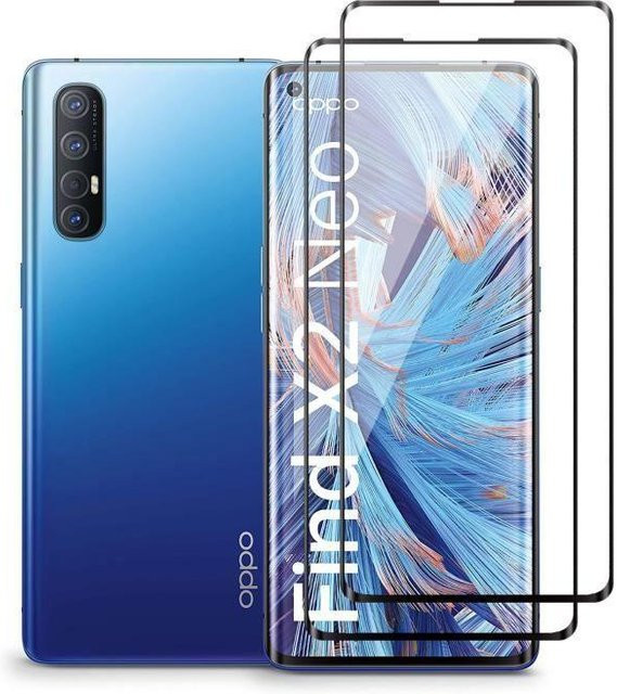 Oppo Find X2 Neo Displayschutzfolie aus gehärtetem Glas, 2er-Pack, transparent, 0,3 mm, hohe Auflösung - Bild 1