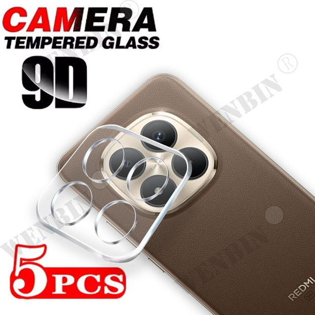 5er Set Xiaomi Redmi Note 15 14 Pro Plus 5G Kamera Objektiv Schutzglas mit voller 3D Abdeckung in Transparent - Bild 1