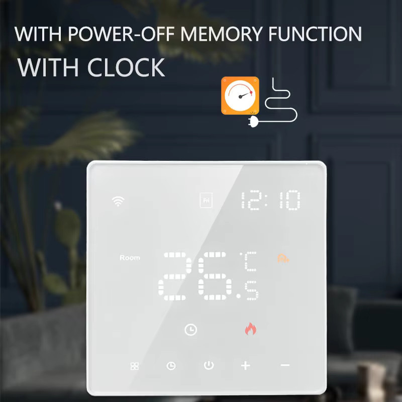 Tuya Ecobuy Well Smart Thermostat mit WiFi für Bodenheizung, Wasser und Gas Kessel, App- und Sprachsteuerung via Google Home und Alexa, Weiß - Bild 3