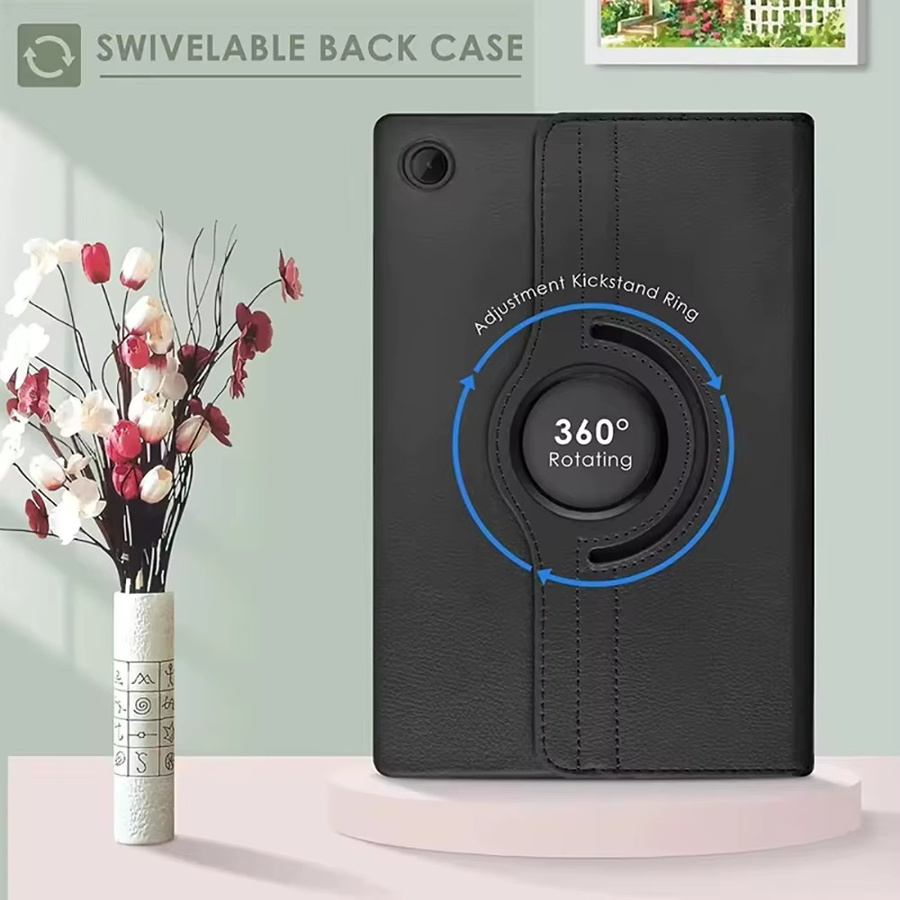 Drehbare Lederhülle für Samsung Galaxy Tab A7 Lite, A8, A9, A9 Plus, S6 Lite und S9 FE in Schwarz oder Blau - Bild 3