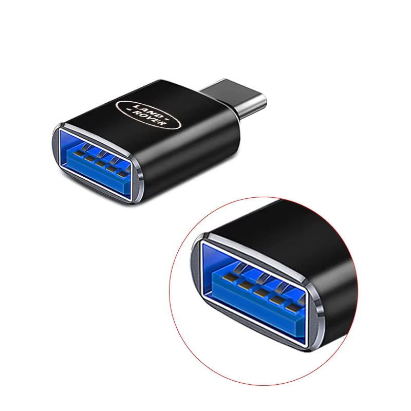 Auto-Ladeadapter USB-C zu USB-A Konverter in Schwarz für Land Rover Ranger Autobiography, Freelander und Evoque - Bild 3