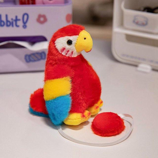 Simulationspapageienpuppe, Plüschtier, Zootier, 12cm - Bild 1