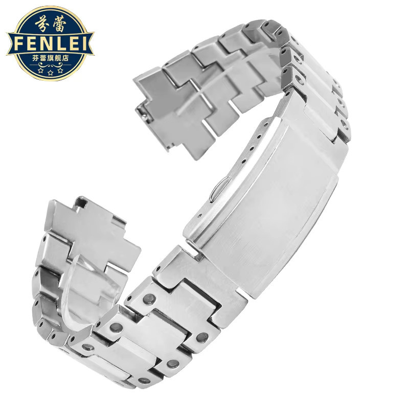 Casio Uhrenarmband, Edelstahl, Silikon, Leder, Silber, Herren - Bild 2