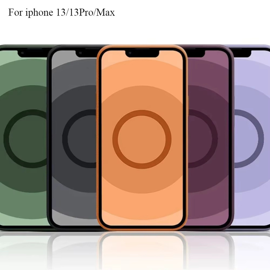 Apple MagSafe Lederhülle für iPhone 17 16 15 14 Pro Max mit magnetischer Animation in Orange - Bild 1