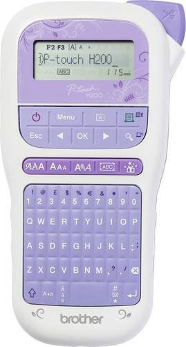 Brother P-touch H200 Beschriftungsgerät mit 12 x 4 mm Schriftband in Gold auf Weiß - Bild 1