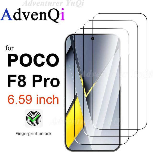 Xiaomi Displayschutzfolie aus gehärtetem Glas für POCO F8 Pro, 6,59 Zoll, transparent, HD 9H, kratzfest und case-freundlich - Bild 1