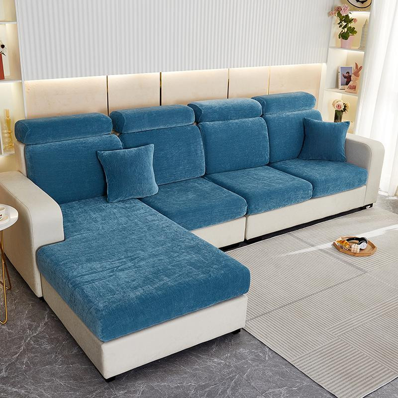 S-EMIGA Samt Kissenbezug quadratisch für Sofa und Sessel, Farbe Einfarbig, B/B: 45 x 45 cm - Bild 2