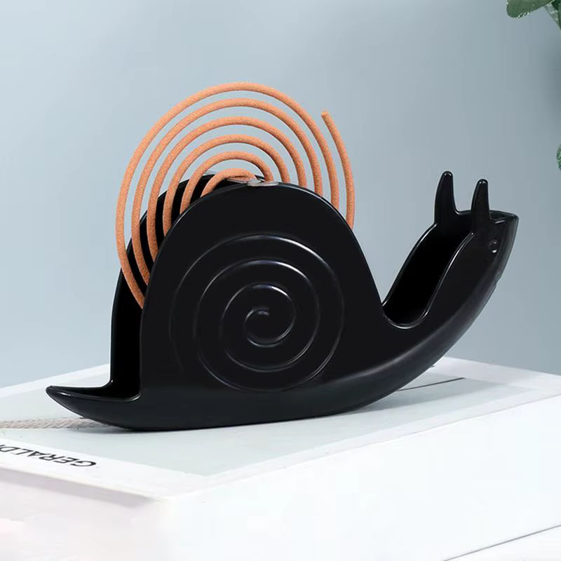 Feuerfester Weihrauchbrenner Halter im Schnecken Design in Weiß - Bild 2
