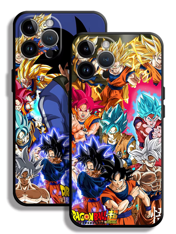Dragon Ball Son Goku Saiyajin 4 Soft Phone Cover für iPhone Modelle in Schwarz - Bild 2