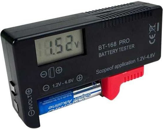 Digitaler Batterietester OcioDual BT-168 PRO in Schwarz für AAA, C, D, 9 V, 1,5 V, 18650 und 14500 Batterien - Bild 1