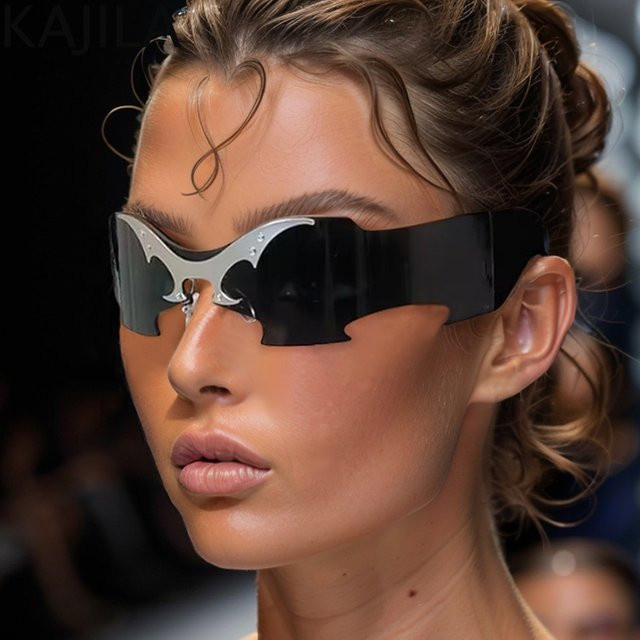 kajila Sonnenbrille randlos, wrap, black, Unisex - Bild 1