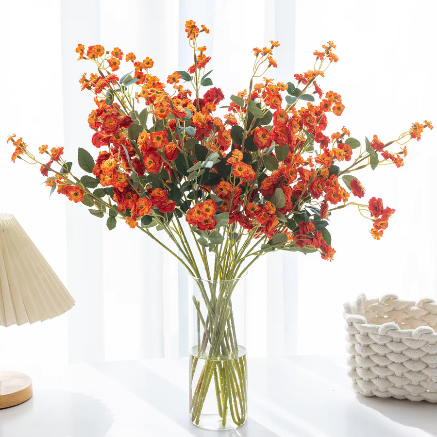 Handgefertigte künstliche Gänseblümchen von TTCY in Orange für Tischdekoration, Hochzeiten und DIY-Kränze - Bild 1