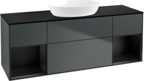 V&B Waschtischunterschrank Finion mit Wandbeleuchtung, Breite: 160 cm, Tiefe: 50,1 cm, Höhe: 50,1 cm, lackiert - Bild 1