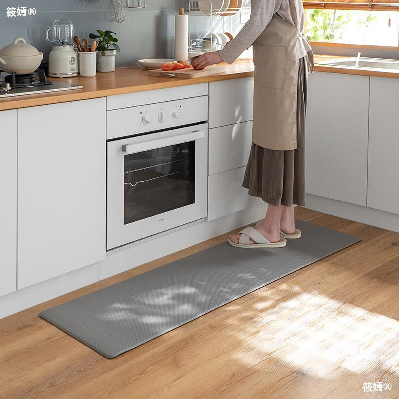 Wasserdichter und ölbeständiger Küchen-Lederteppich von Yiran Furniture aus PVC, rutschfest und waschbar, Bodenmatte für Esszimmer, Wohnzimmer oder Flur, B/T: 75 x 45 cm - Bild 2
