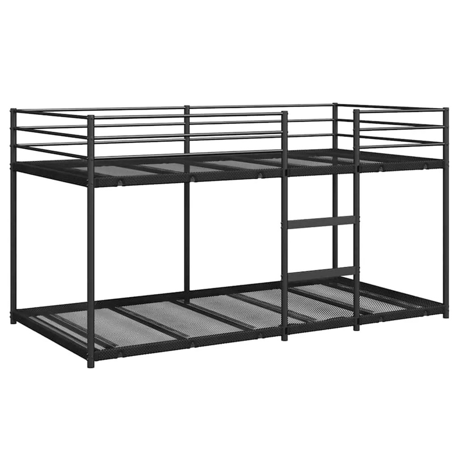 vidaXL Etagenbett aus Stahl in Schwarz für Kinderzimmer, B/T/H: 90 x 200 x 175 cm (ohne Matratze) - Bild 2