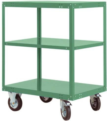 Manuflex TRANSOMOBIL TP4083.6011 Etagenwagen aus Stahl in Resedagrün (RAL 6011), B/T/H: 120,0 x 129,5 x 80,0 cm - Bild 1