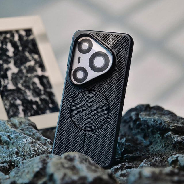 Magnetische Schutzhülle für Huawei Mate 80 Pro Max Pura 80 70 Ultra in Schwarz mit dünnem, wärmeableitendem Netzdesign - Bild 1