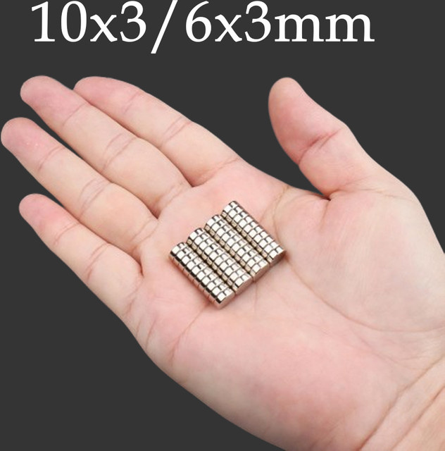 U-POLEMAG Mini-Magnet Set für Dekoration und Befestigung, Maße: 10 x 3 mm und 6 x 3 mm - Bild 1