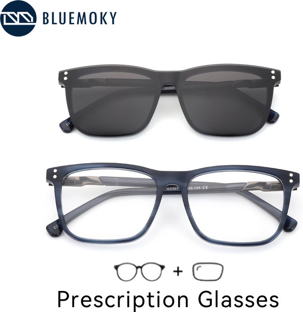 BLUEMOKY Korrektionsbrille, quadratisch, Acetat, Herren, Vollrand - Bild 1