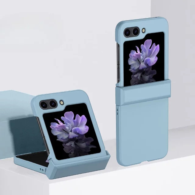 Stoßfeste Samsung Galaxy Z Flip 6 5G Handyhülle mit Scharnierschutz in Blau - Bild 1