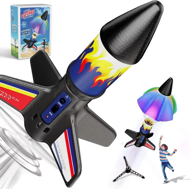 Keeppley Spinnerrakete mit Fallschirm, Raketenspielzeug, ab 14 Jahren - Bild 1