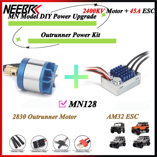 NeebRC Upgrade-Kit RC Crawler, Bürstenloser Motor mit ESC, Metall - Bild 1