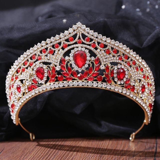 KMVEXO Diadem, Kristall, Zirkonia, Gold, Messing, Damen - Bild 1