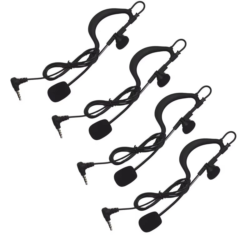 XINOWY V4c Pro Bluetooth Intercom Headset für Fußballschiedsrichter, Voll-Duplex-Funkgerät für 4 Benutzer, Schwarz - Bild 2