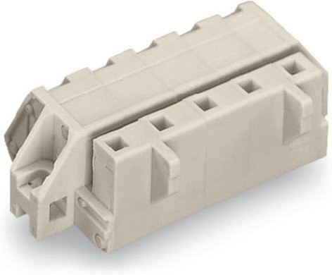 WAGO Buchsengehäuse-Kabel 721 mit 6 Polen und 7,50 mm Rastermaß in Grau und Weiß, 25 Stück - Bild 1