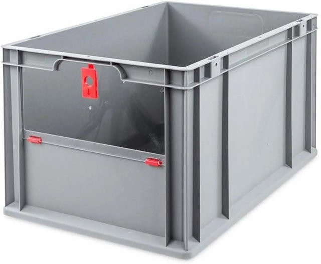 PROREGAL Eurobox NextGen Insight Cover Eurobehälter Transportbox, Farbe: Rot, H x B x T: 32 x 40 x 60 cm, 65 Liter - Bild 1