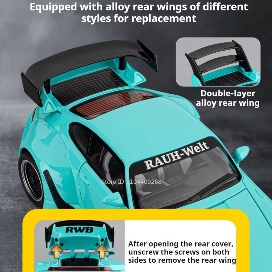 RMZ city RWB 993 SL63 Automodell Spielzeug, 1:22, mit Sound und Licht, mit Stoßdämpfung - Bild 5