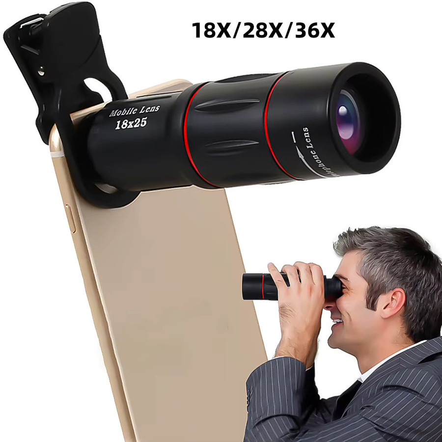 ALLOET Handy Kamera Objektiv Clip-On Zoom Teleobjektiv in Schwarz für Camping, Jagd und Sport - Bild 3