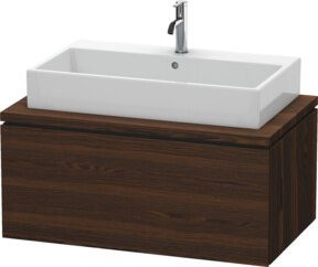 Duravit Waschtischunterschrank L-Cube in Nussbaum gebürstet mit einem Auszug, Breite: 92 cm, Tiefe: 54,7 cm, Höhe: 40 cm - Bild 1