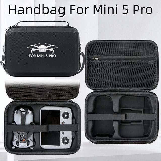 TEQW Schultertasche für DJI Mini 5 Pro RC 2 Fernsteuerung und Zubehör, Grau - Bild 1