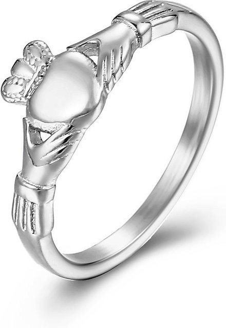 Claddagh-Ring Edelstahl, Silber, Unisex - Bild 1