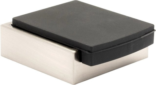 Wagner Boden- und Wand-Türstopper Screw or Glue in Edelstahl-Optik Schwarz aus Edelstahl, B/T/H: 15,0 x 47,0 x 40,0 cm - Bild 1