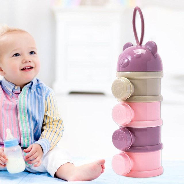 GOT-TOG Baby-Milchkoffer in Grün, 3/4-lagiger und stapelbarer Milchpulverspender für unterwegs - Bild 1