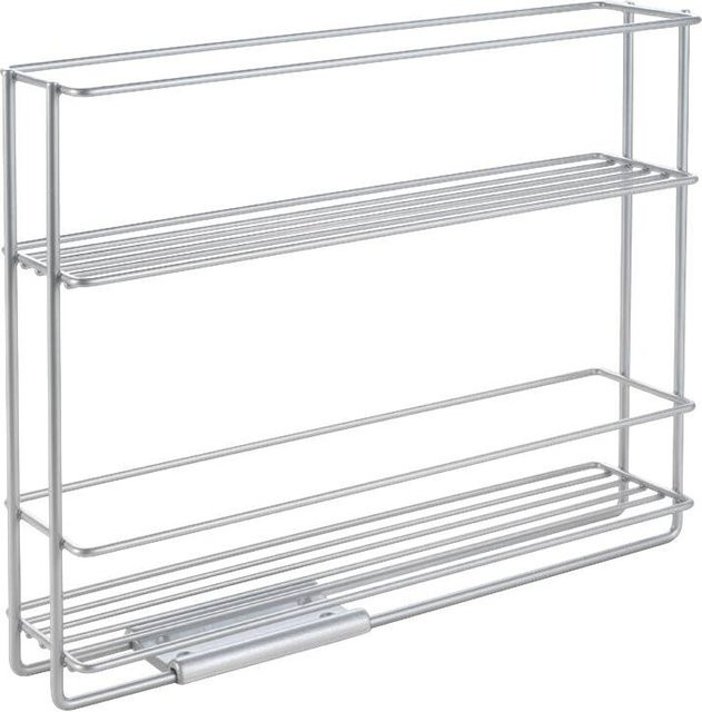 Metaltex Gewürzregal In & Out aus Metall in Silber, ausziehbar, B/H/T: 28 x 22 x 6 cm - Bild 1